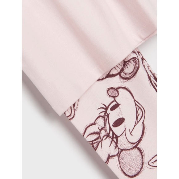 NWT Disney 100 Mickey Mouse Kids Girls Cotton Pajama Set Pink - Picture 6 of 6